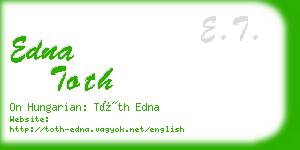 edna toth business card